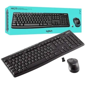 סט מקלדת ועכבר אלחוטיים Logitech MK270